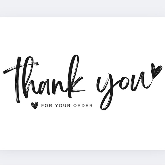 Pack of 100 Black and White Thank You Cards Business Card Size - Picture 1 of 1